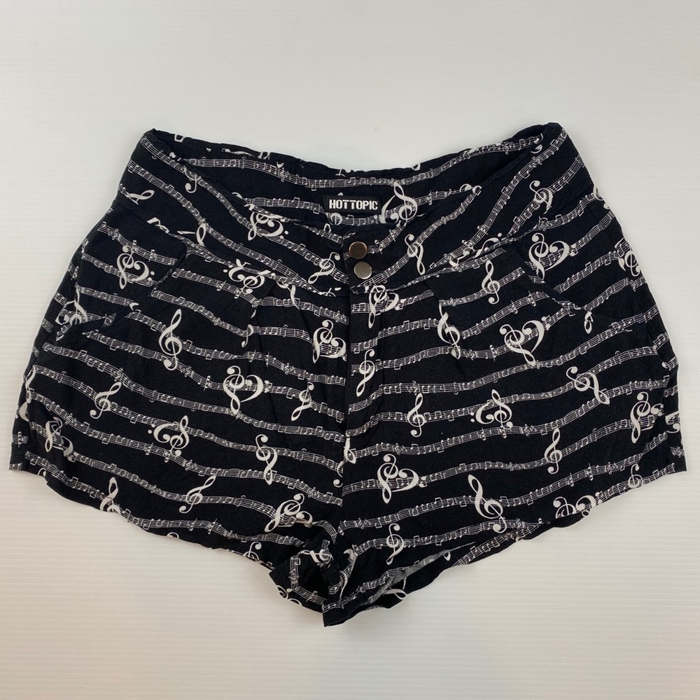 Black and White Hot Topic Music Shorts (size M)